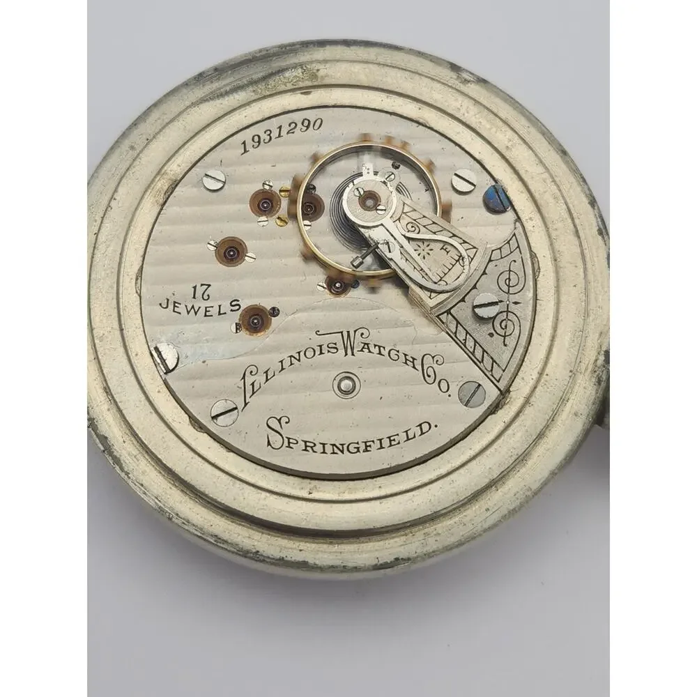1907 ILLINOIS Watch Co. 17J Pocket Watch. Running w/ Issues.